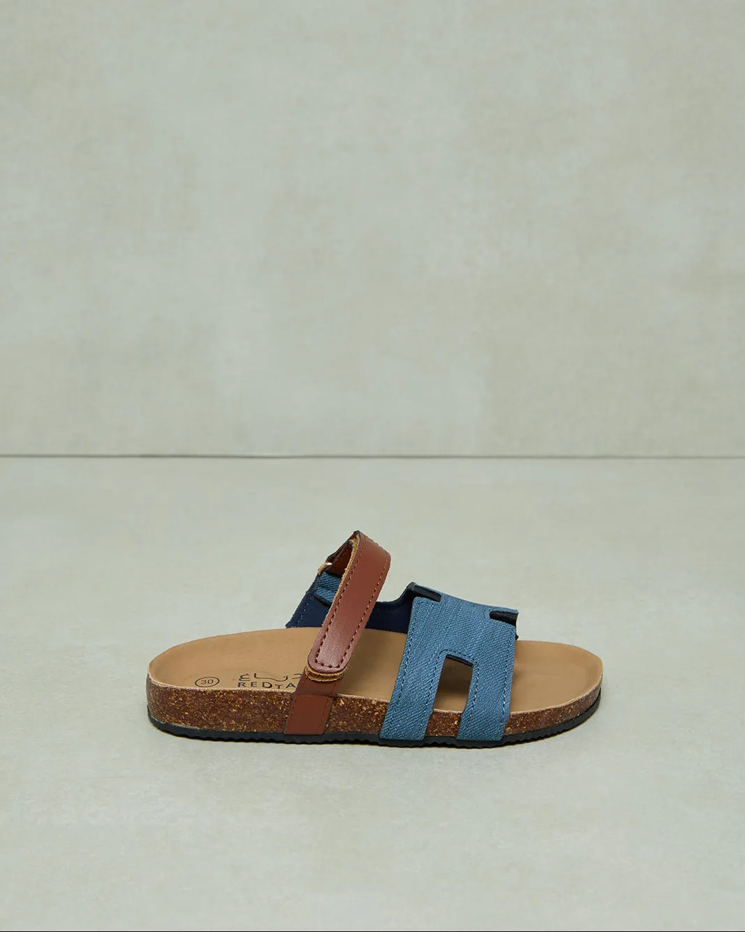 Boys Blue And Brown Cork Sandals sold by Redtag