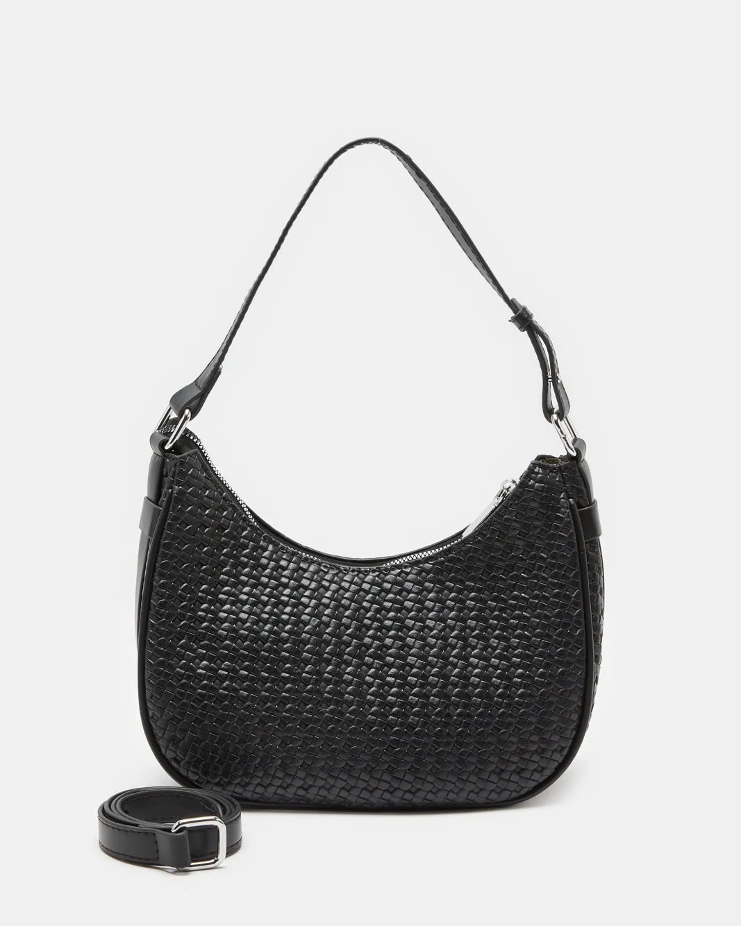 Women Black Textured Handbag sold by Redtag