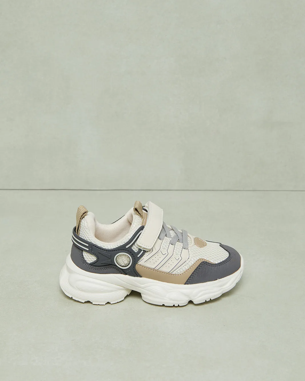 Boys Grey Material Block Chunky Sneakers sold by Redtag