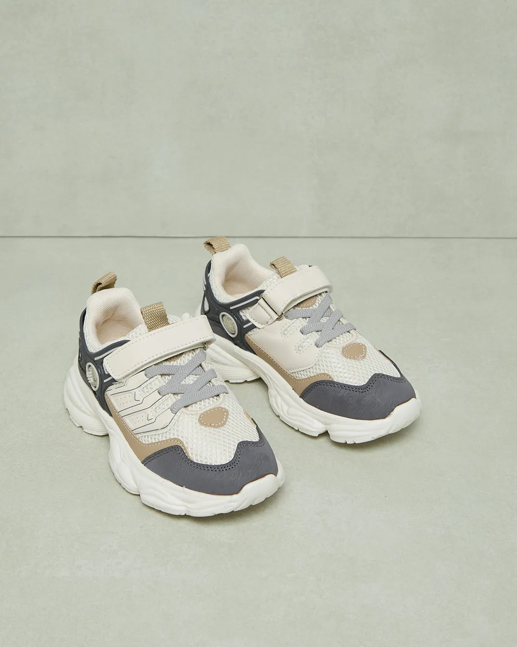 Boys Grey Material Block Chunky Sneakers sold by Redtag product image thumbnail 2