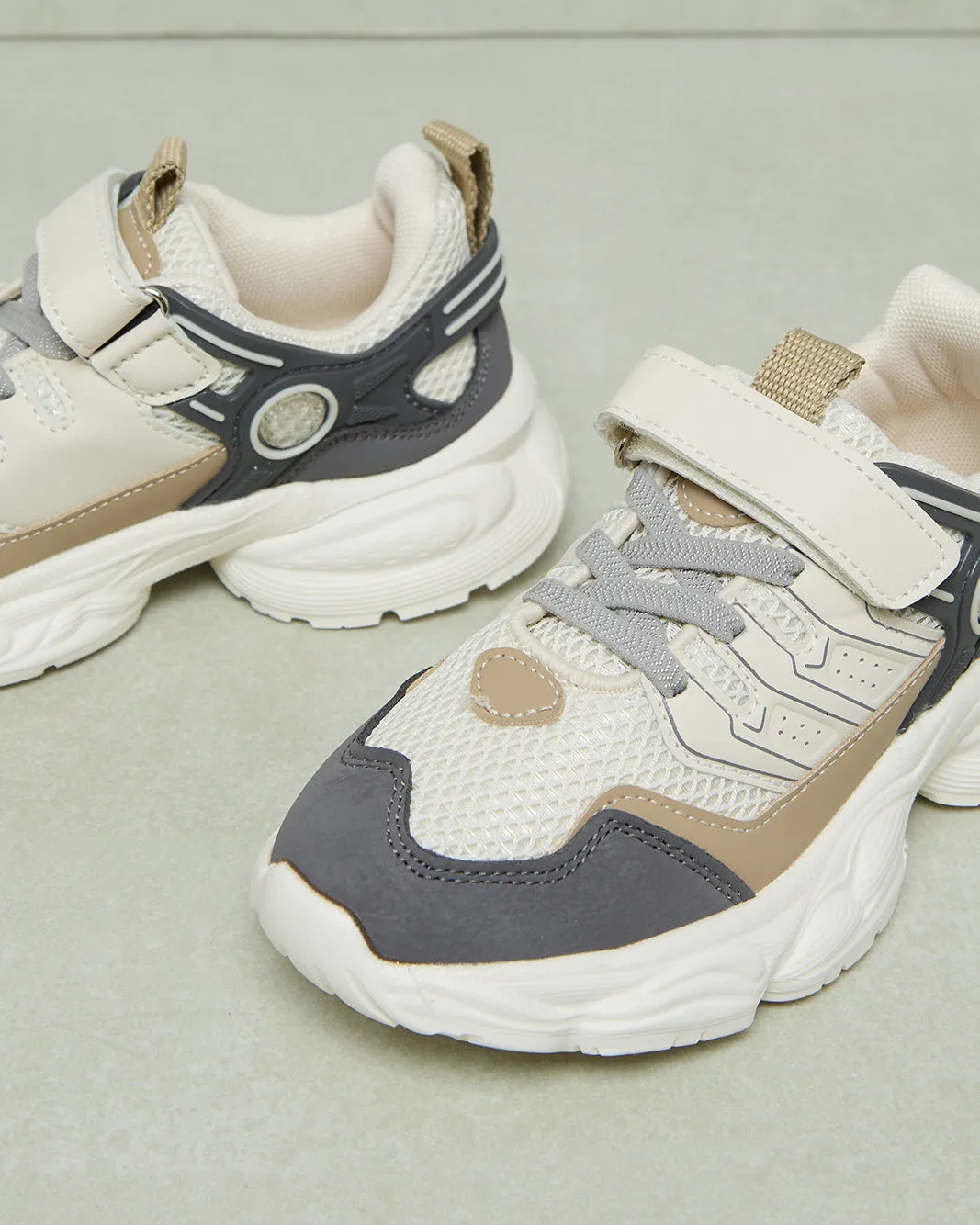 Boys Grey Material Block Chunky Sneakers sold by Redtag product image thumbnail 3