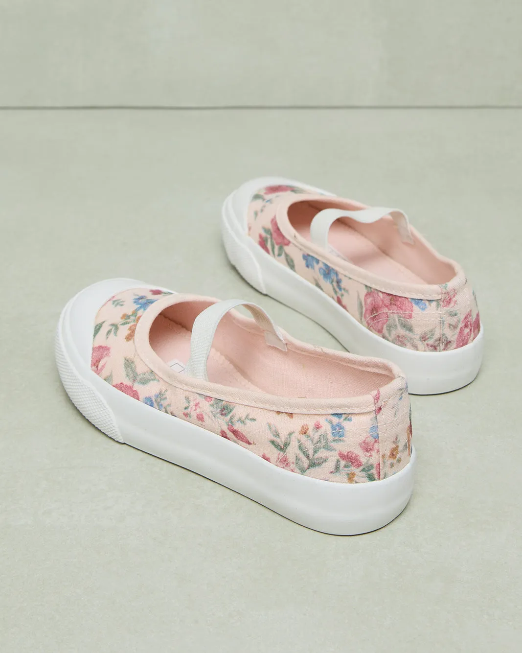 Girls White Floral Printed Canvas sold by Redtag product image thumbnail 4