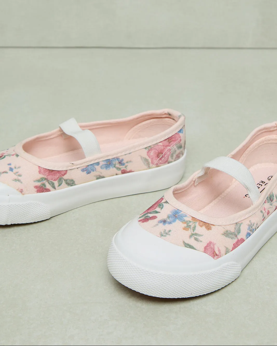 Girls White Floral Printed Canvas sold by Redtag product image thumbnail 3