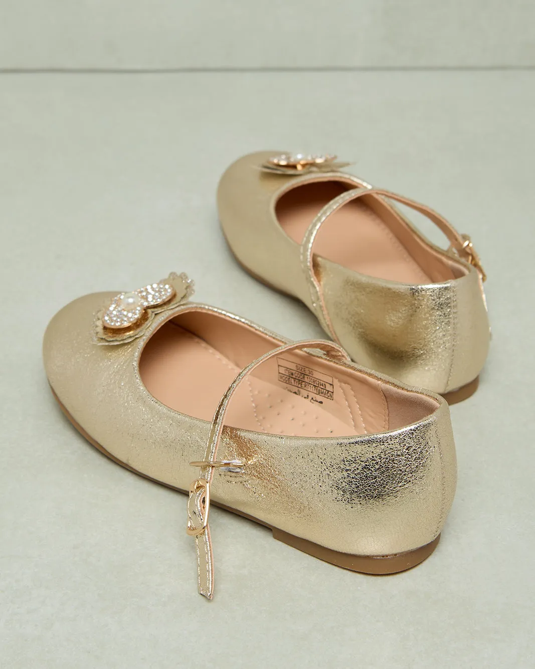 Girls Gold Heart Ballerina sold by Redtag product image thumbnail 4