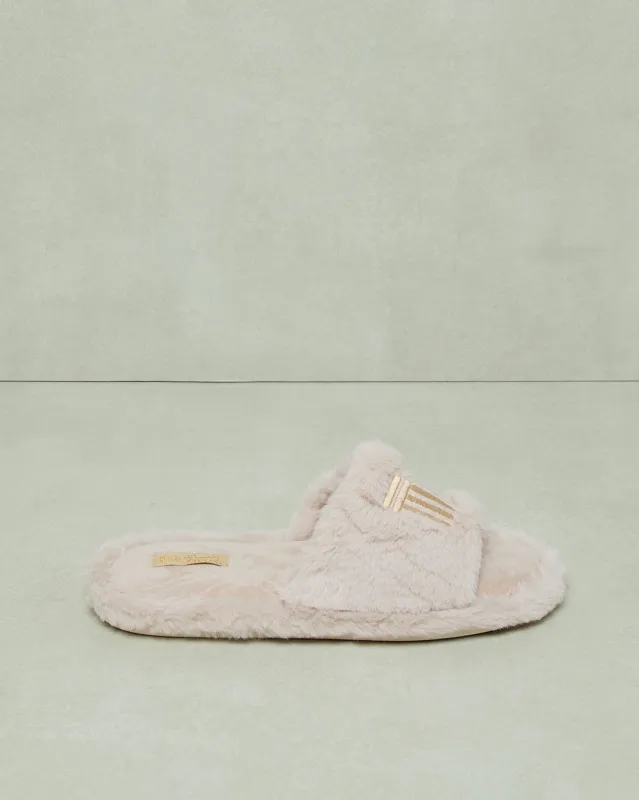 Women Beige Embroidered Slipper sold by Redtag