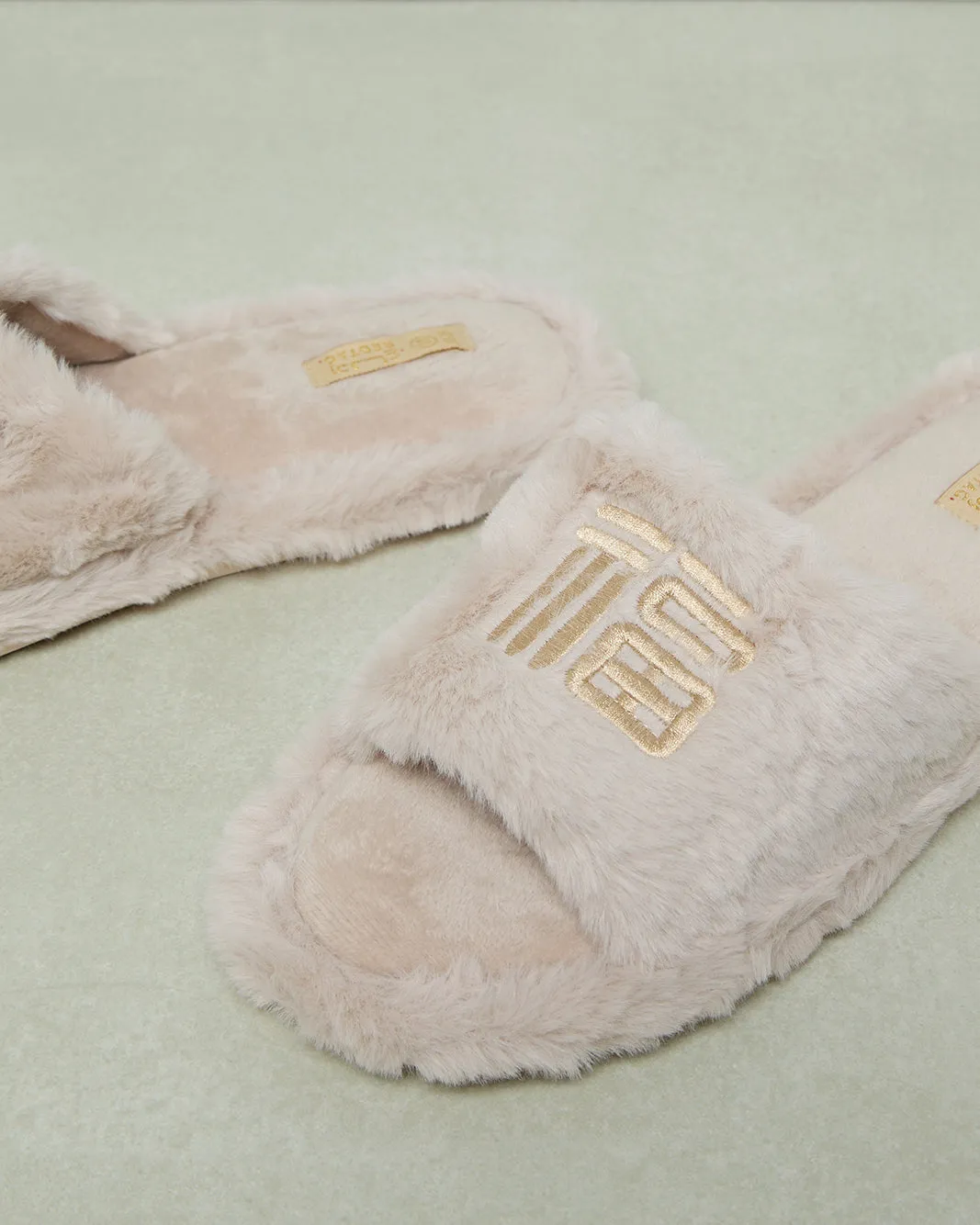 Women Beige Embroidered Slipper sold by Redtag product image thumbnail 3