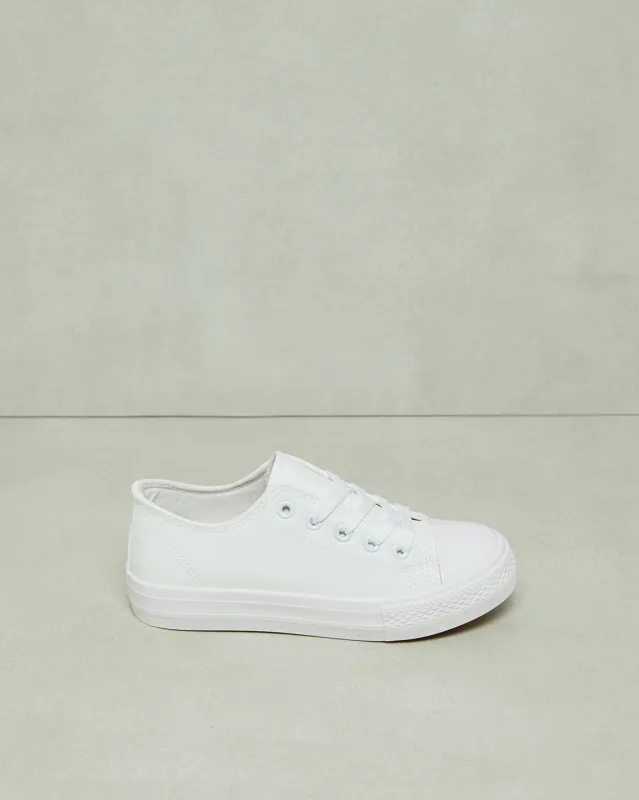 Senior Girls White Lace Up Sneakers sold by Redtag