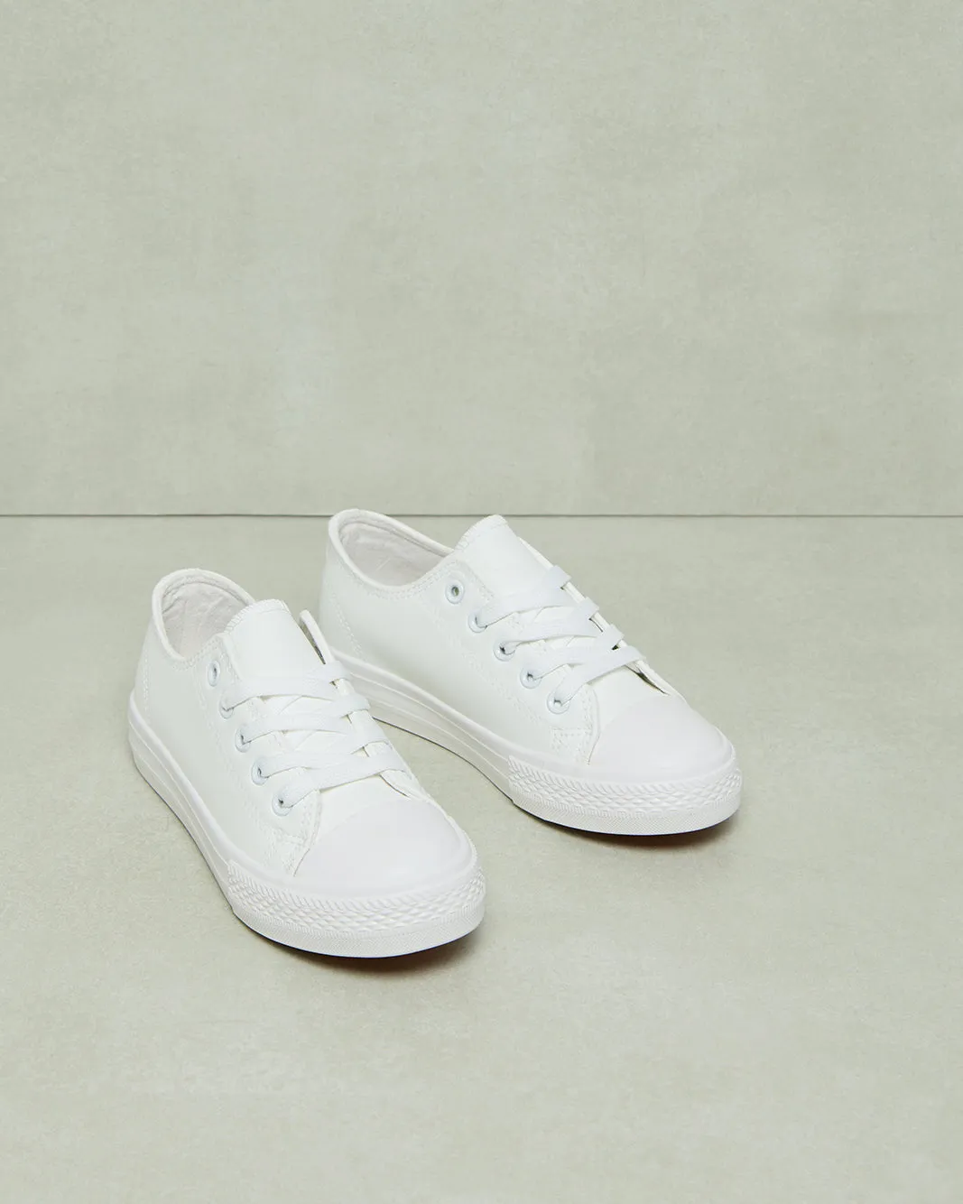 Senior Girls White Lace Up Sneakers sold by Redtag product image thumbnail 2