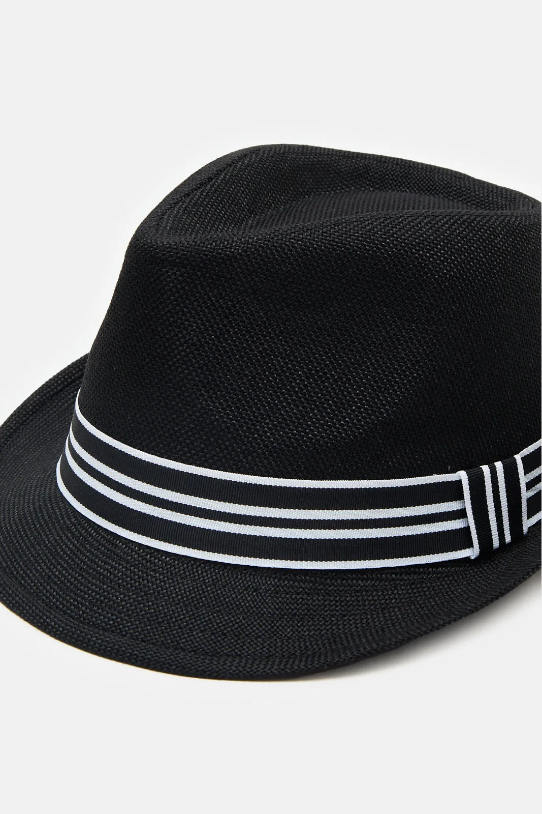 Men Black Fedora Hats With Band sold by Redtag product image thumbnail 2