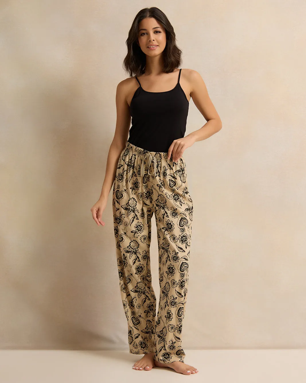 Women Beige Printed Payjama Bottom sold by Redtag product image thumbnail 2