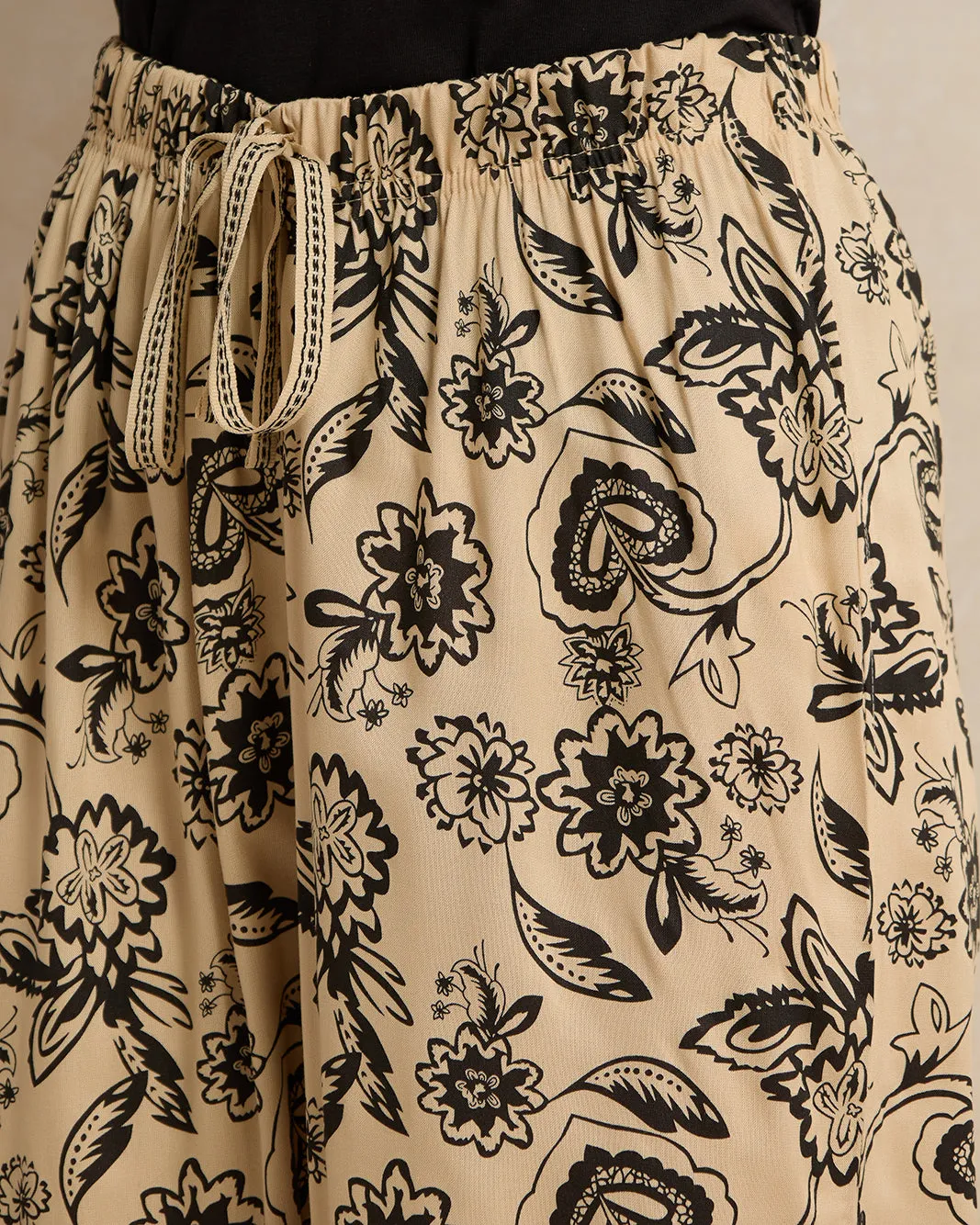 Women Beige Printed Payjama Bottom sold by Redtag product image thumbnail 4