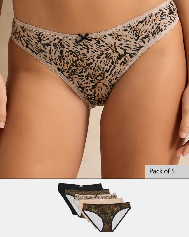 Women Assorted Bikini Brief (Pack Of 5) sold by Redtag
