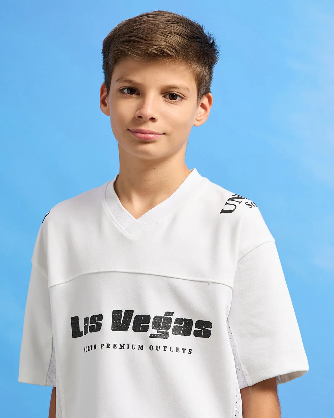 Senior Boys White Oversize Rugby T-Shirt sold by Redtag product image thumbnail 4