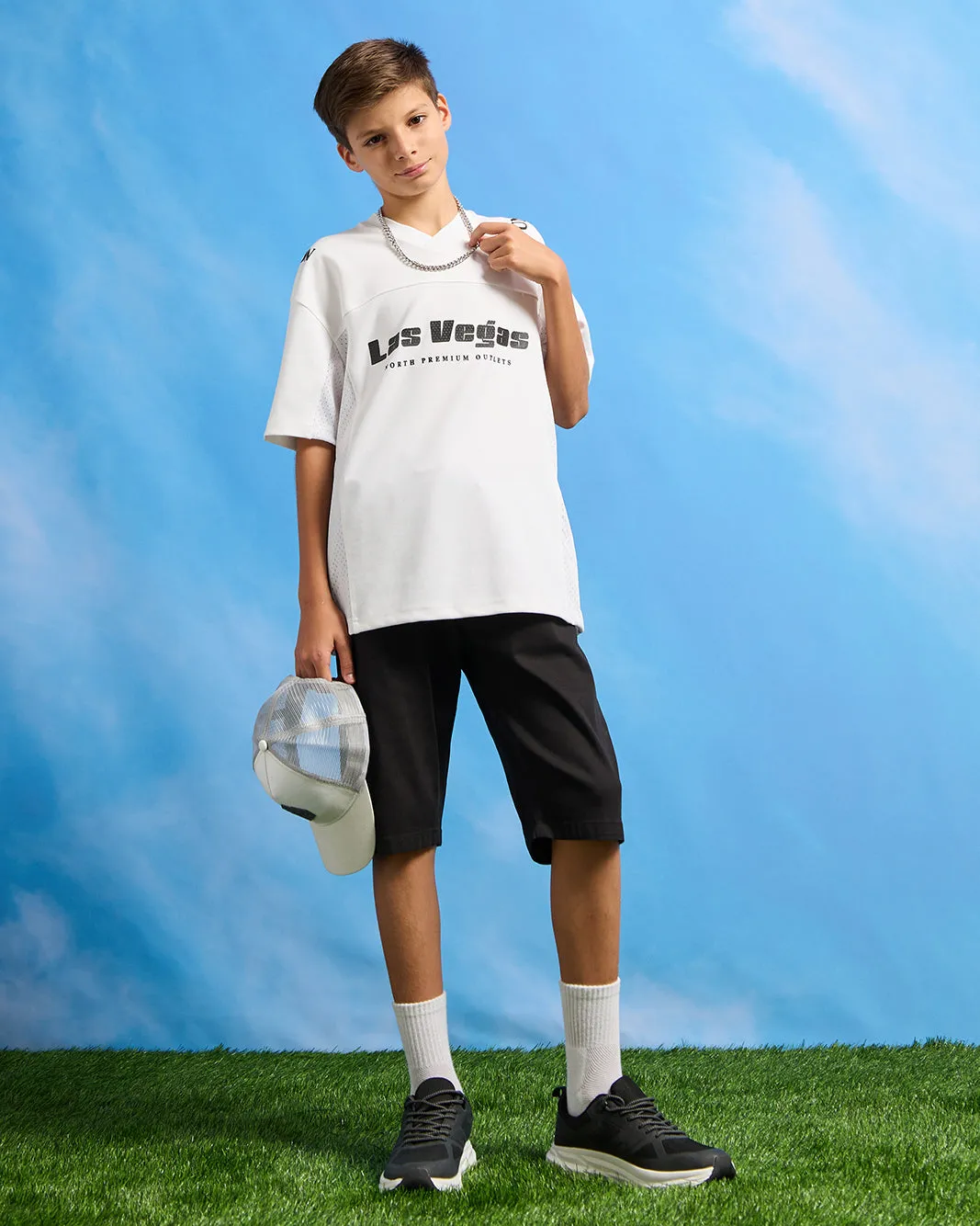 Senior Boys White Oversize Rugby T-Shirt sold by Redtag product image thumbnail 2