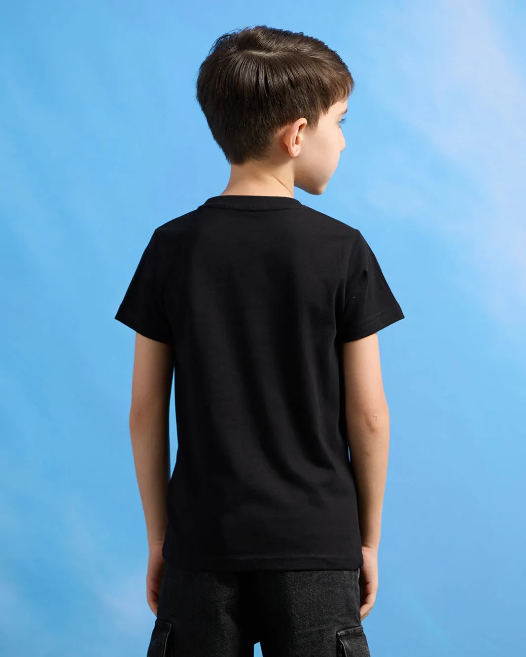 Boys Black Space Graphic Short Sleeve T-Shirt sold by Redtag product image thumbnail 3