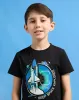 Boys Black Space Graphic Short Sleeve T-Shirt sold by Redtag
