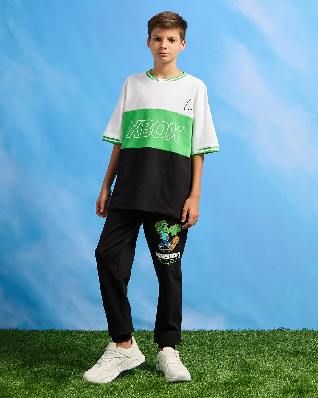 Senior Boys Black Minecraft Active Pants sold by Redtag product image thumbnail 2