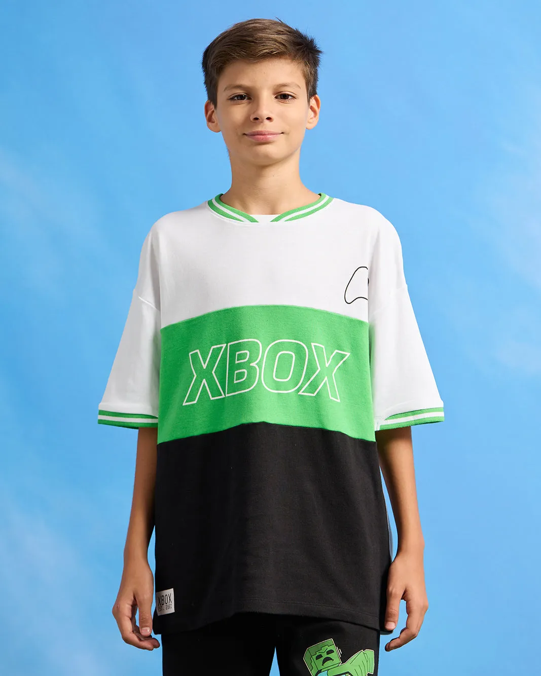 Senior Boys Multicolour Oversize Xbox T-Shirt sold by Redtag product image thumbnail 2
