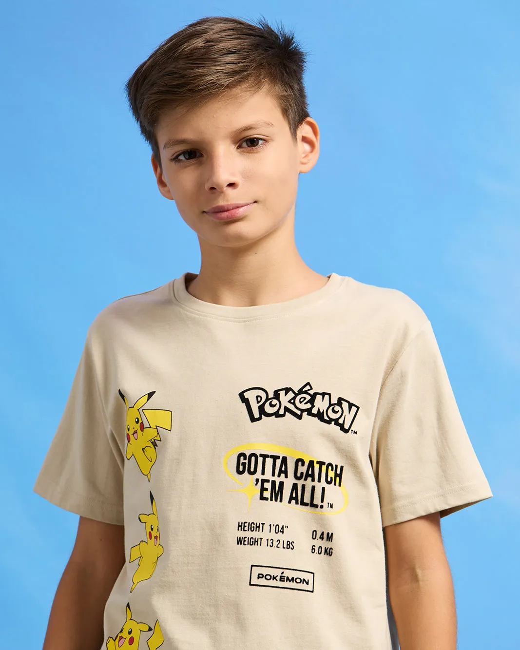 Senior Boys Beige Catch Them All Pokémon T-Shirt sold by Redtag product image thumbnail 4