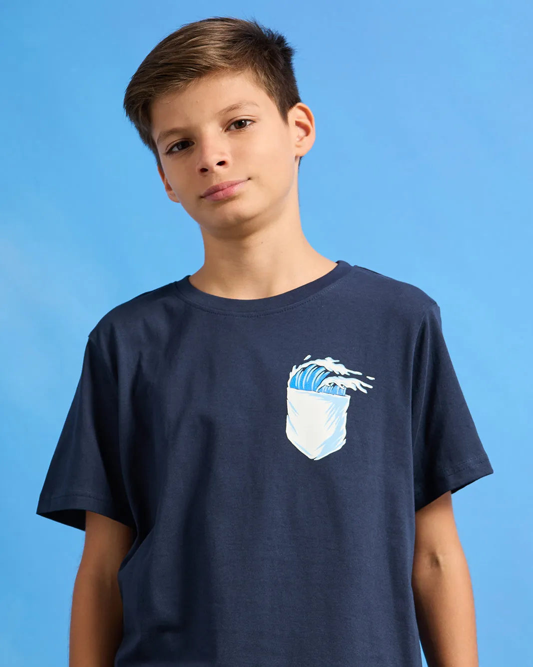 Senior Boys Navy Short Sleeved T-Shirt sold by Redtag product image thumbnail 4