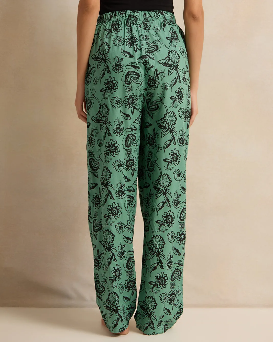 Women Green And Black Printed Payjama Bottom (2 Piece) sold by Redtag product image thumbnail 3