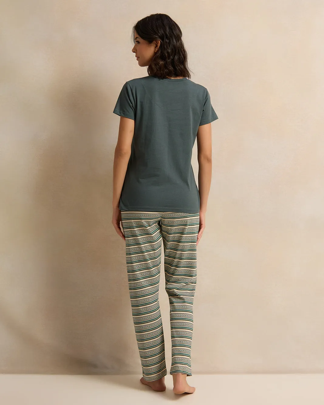 Women Grey Printed Payjama Set (2 Piece) sold by Redtag product image thumbnail 4