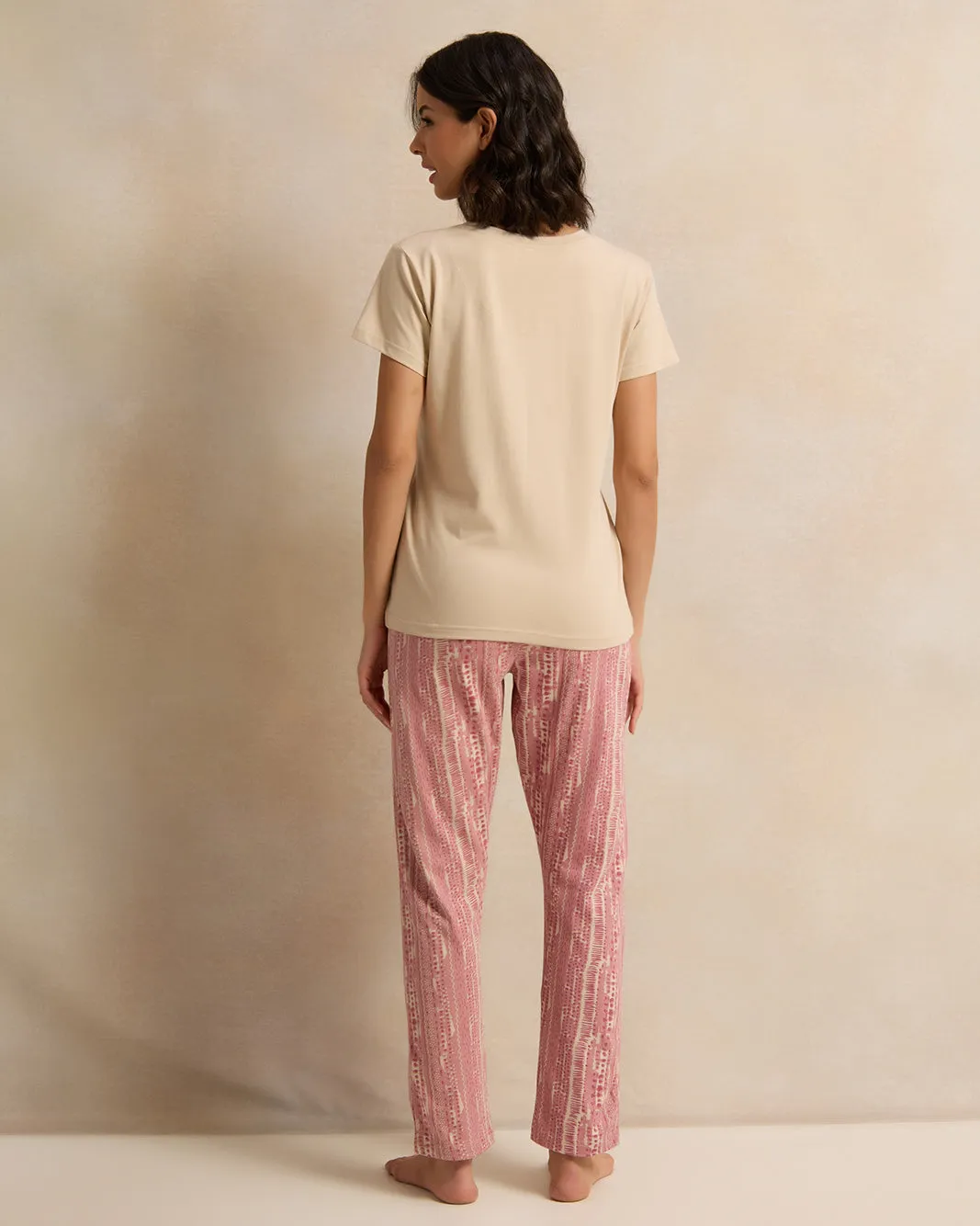 Women Pink And Yellow Printed Payjama Set (2 Piece) sold by Redtag product image thumbnail 4