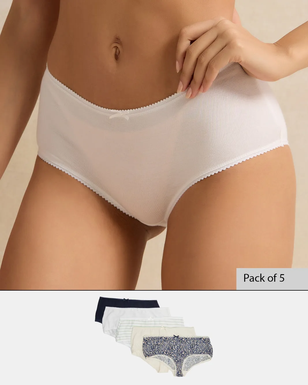 Women Assorted Boyleg Brief Set (Pack of 5) sold by Redtag