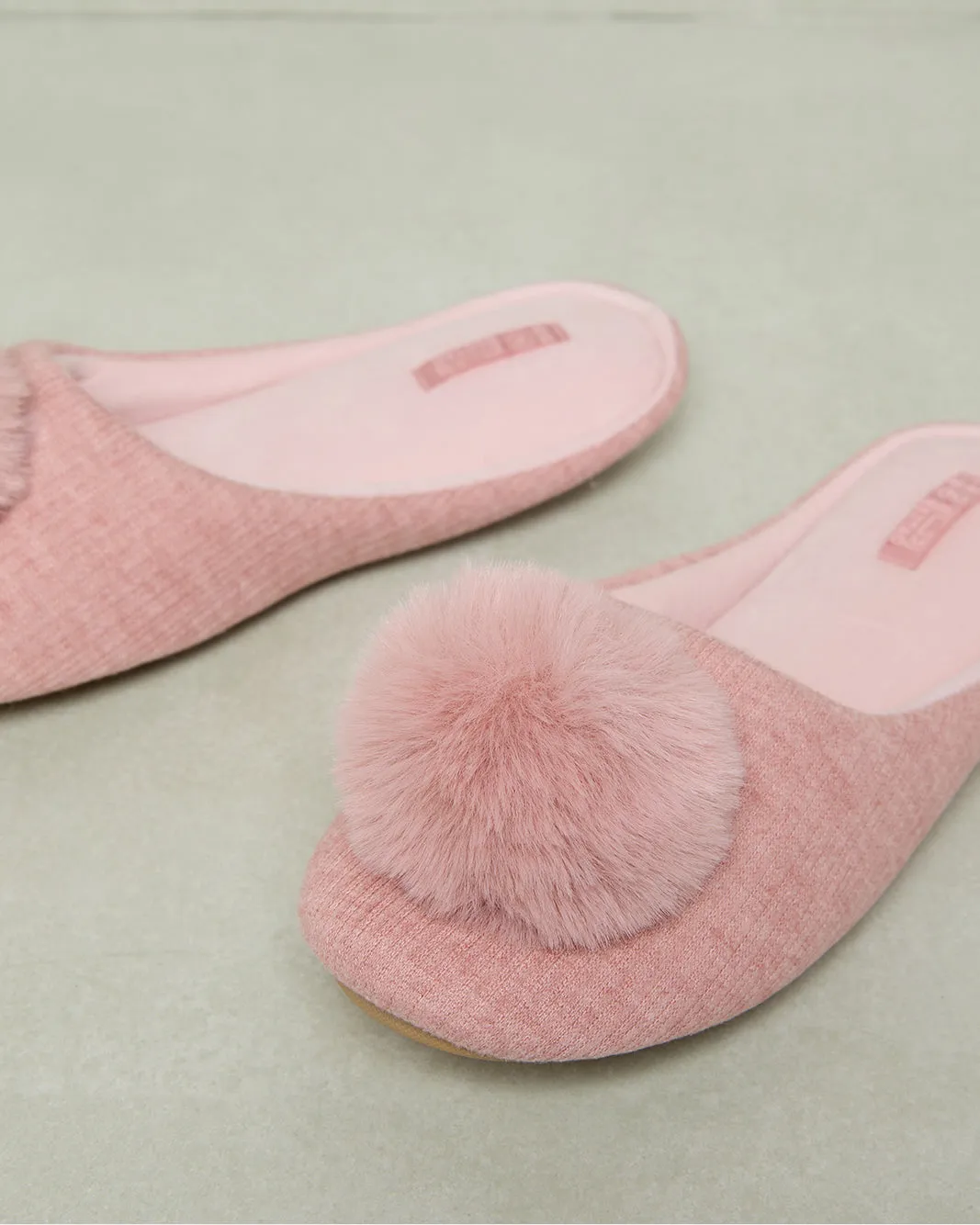Women Pink Pompom Closed Toe Slipper sold by Redtag product image thumbnail 3