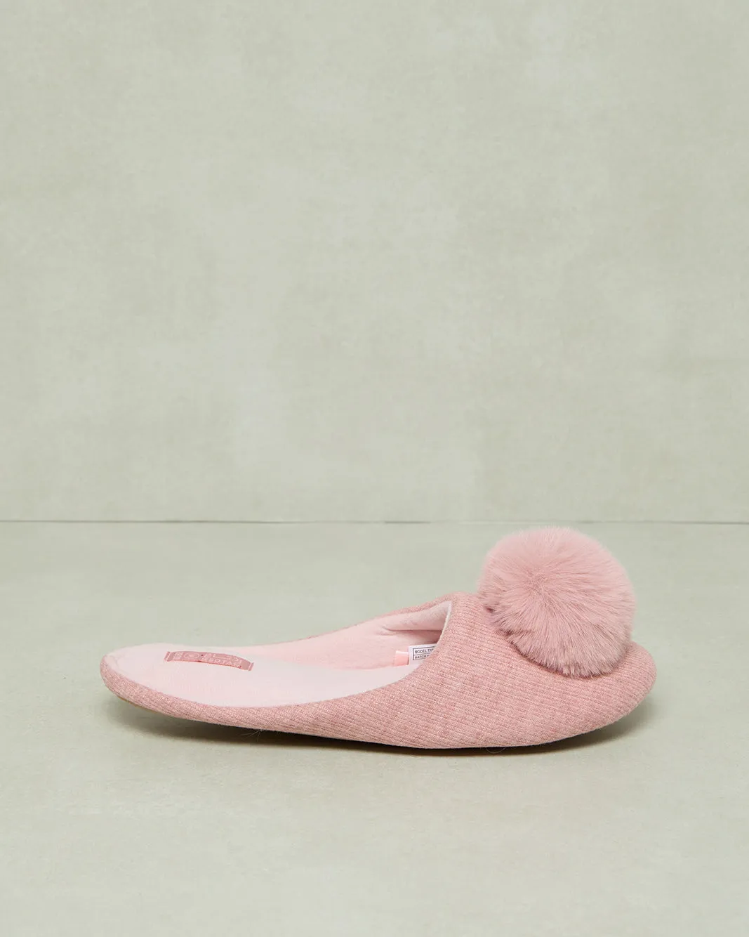 Women Pink Pompom Closed Toe Slipper sold by Redtag