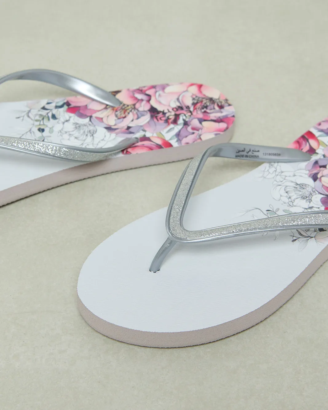 Women Grey Embellished Flip Flop sold by Redtag product image thumbnail 3