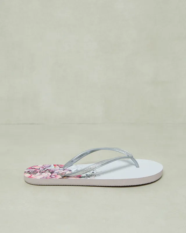 Women Grey Embellished Flip Flop sold by Redtag