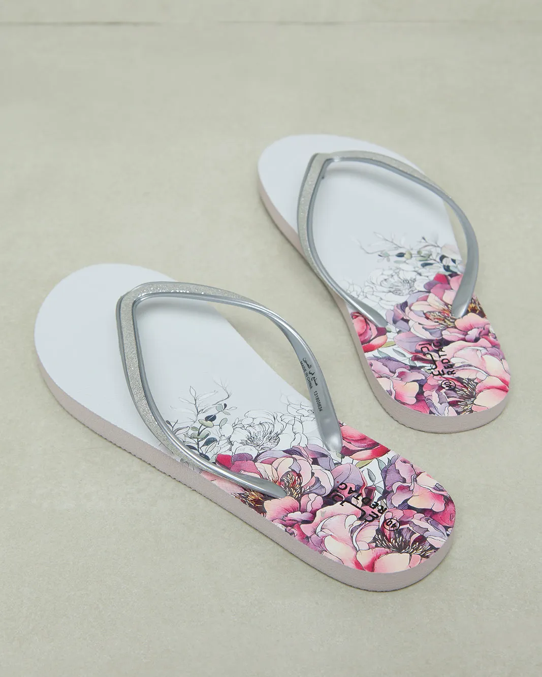 Women Grey Embellished Flip Flop sold by Redtag product image thumbnail 4