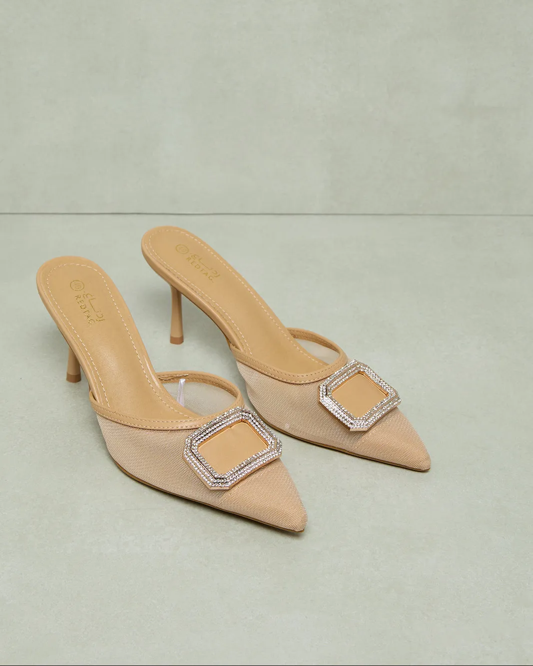 Women Pink Mesh With Buckle Trim Mule sold by Redtag product image thumbnail 2