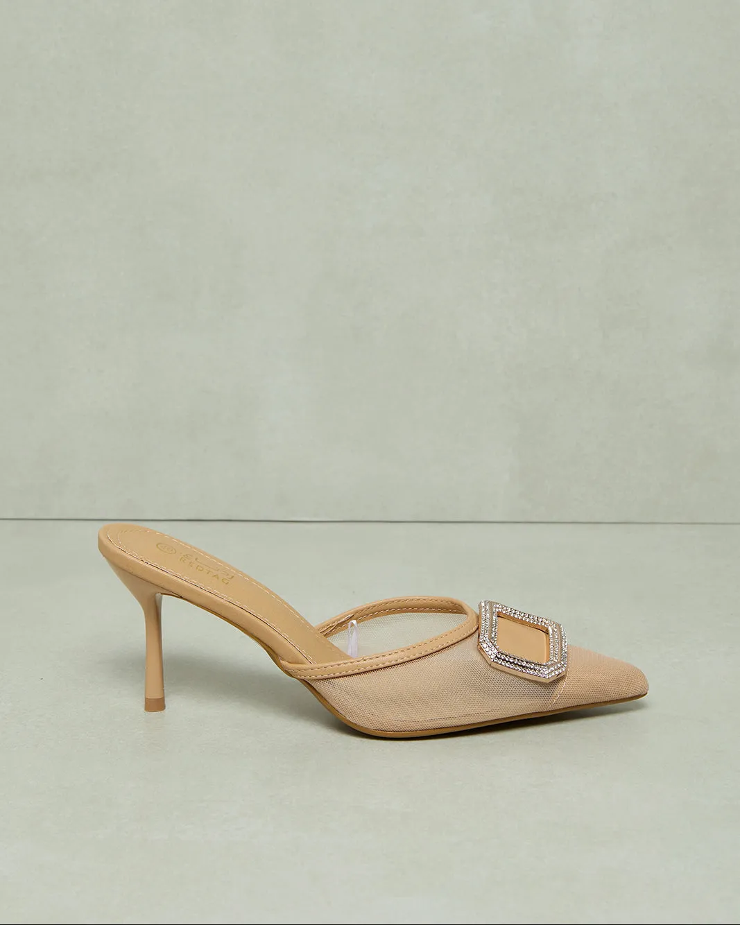 Women Pink Mesh With Buckle Trim Mule sold by Redtag