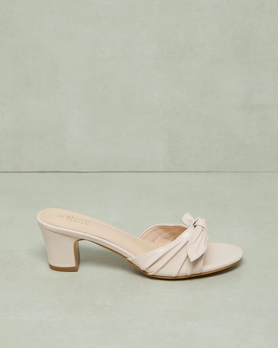 Women Beige Bow Trim Mule sold by Redtag