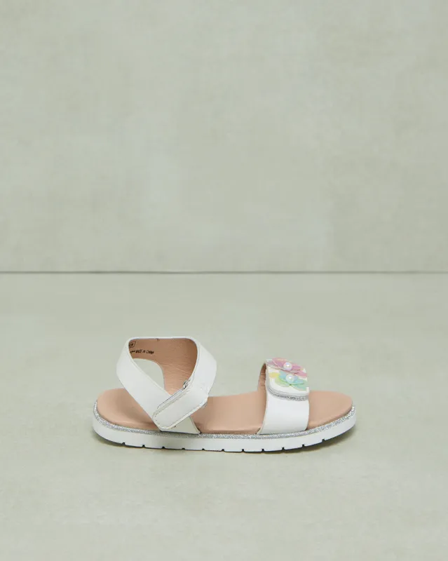 Infant Girls White Floral Sandal sold by Redtag