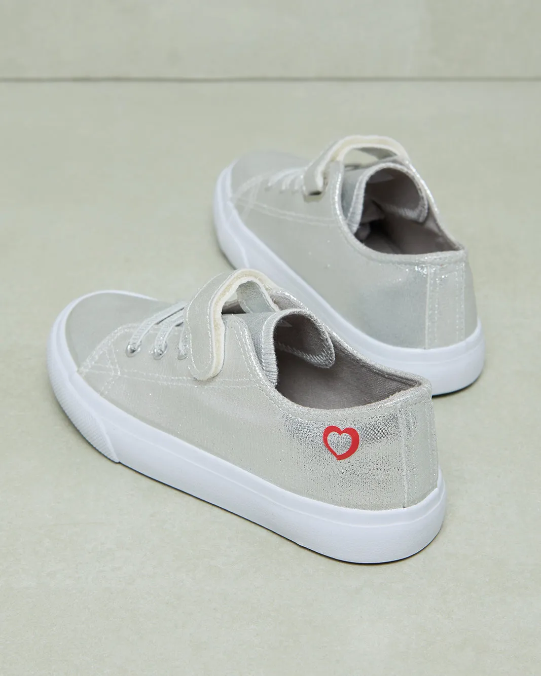 Girls Silver Lace-Up Sneaker sold by Redtag product image thumbnail 4