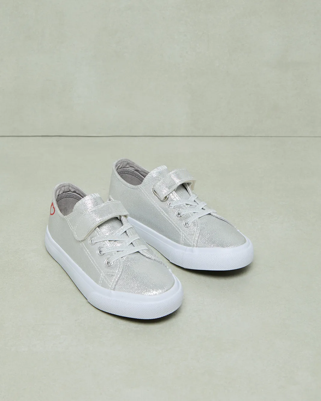 Girls Silver Lace-Up Sneaker sold by Redtag product image thumbnail 2