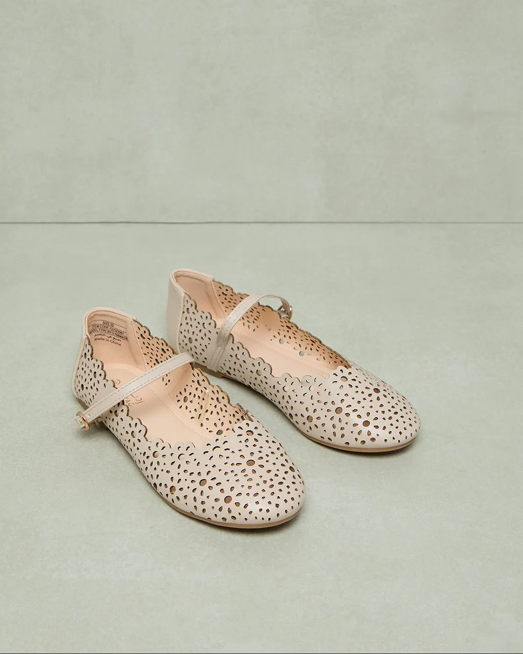 Girls Beige Embossed Ballerina sold by Redtag product image thumbnail 2