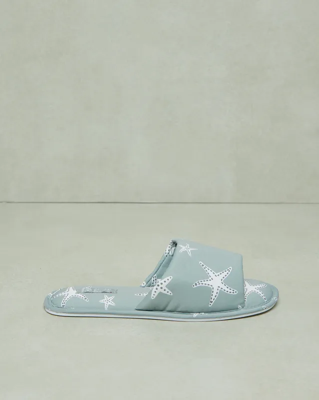 Women Mint Printed Slipper sold by Redtag