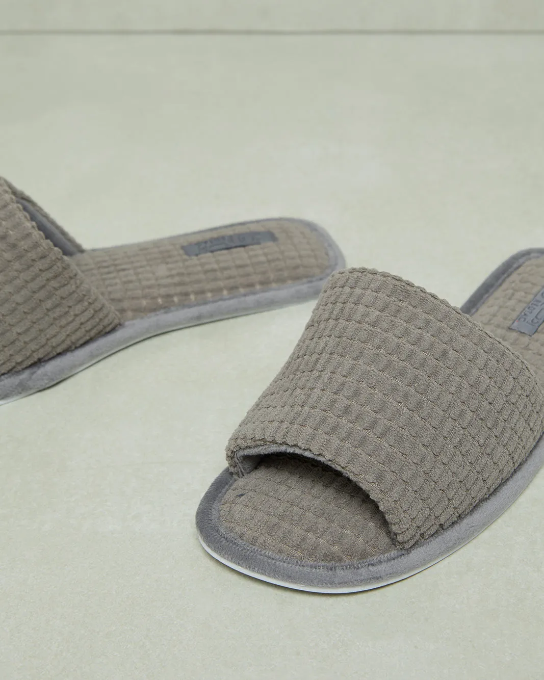 Women Grey Textured Slipper sold by Redtag product image thumbnail 3