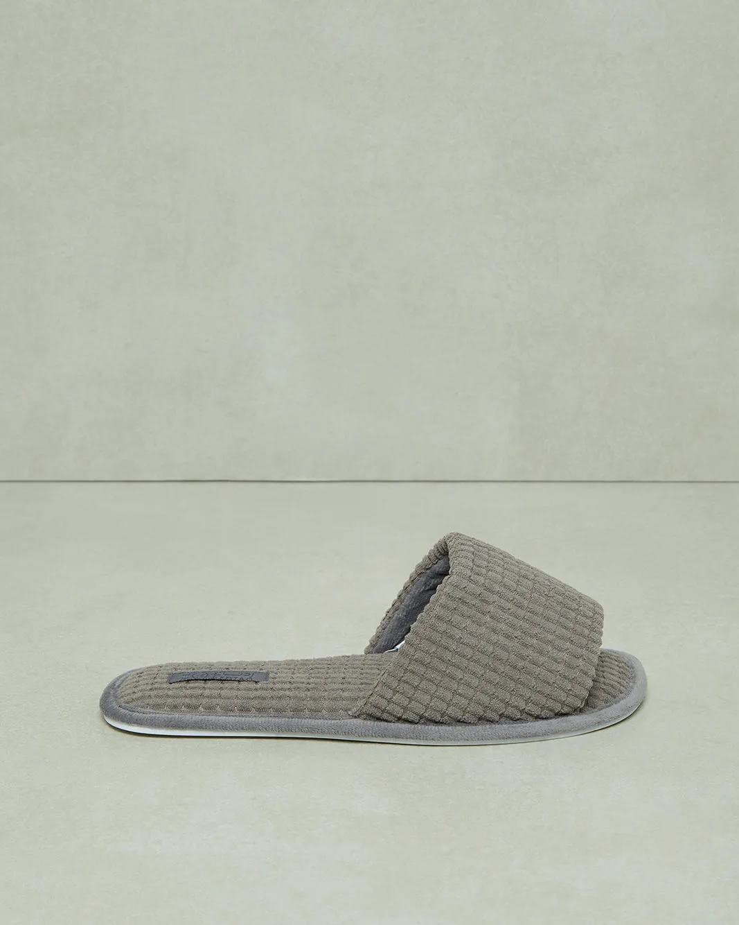 Women Grey Textured Slipper sold by Redtag