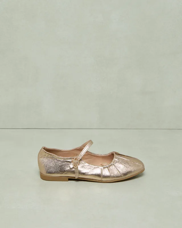 Senior Girl Gold Strap Ballerina sold by Redtag