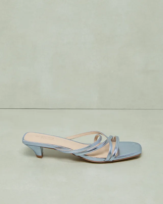 Women Silver Strappy Mule sold by Redtag