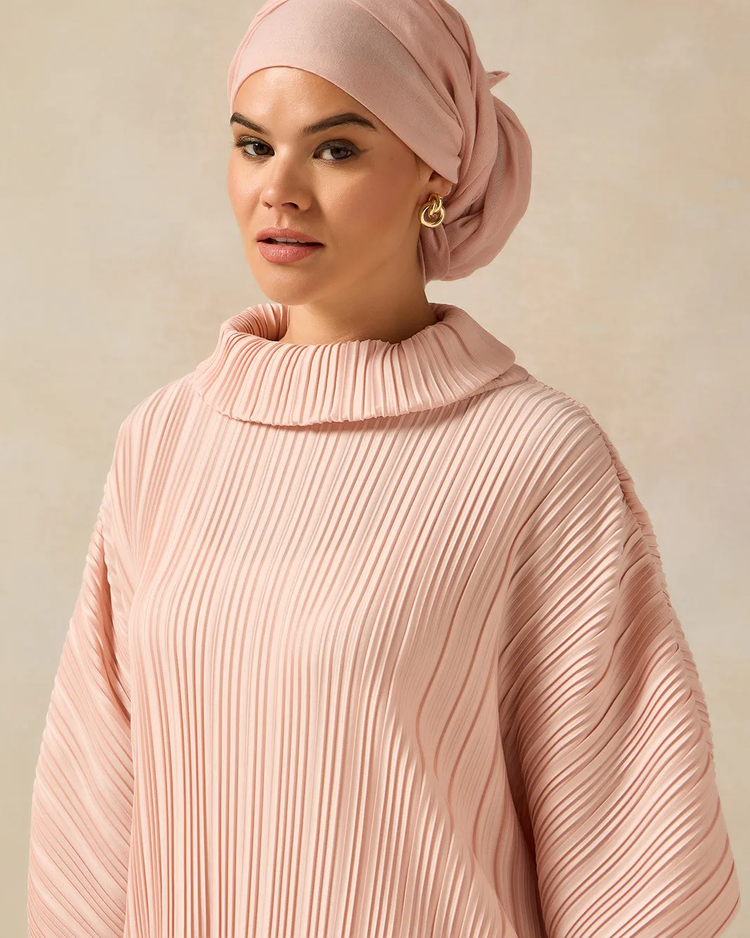 Women Pink Pleated High Neck Blouse sold by Redtag product image thumbnail 4