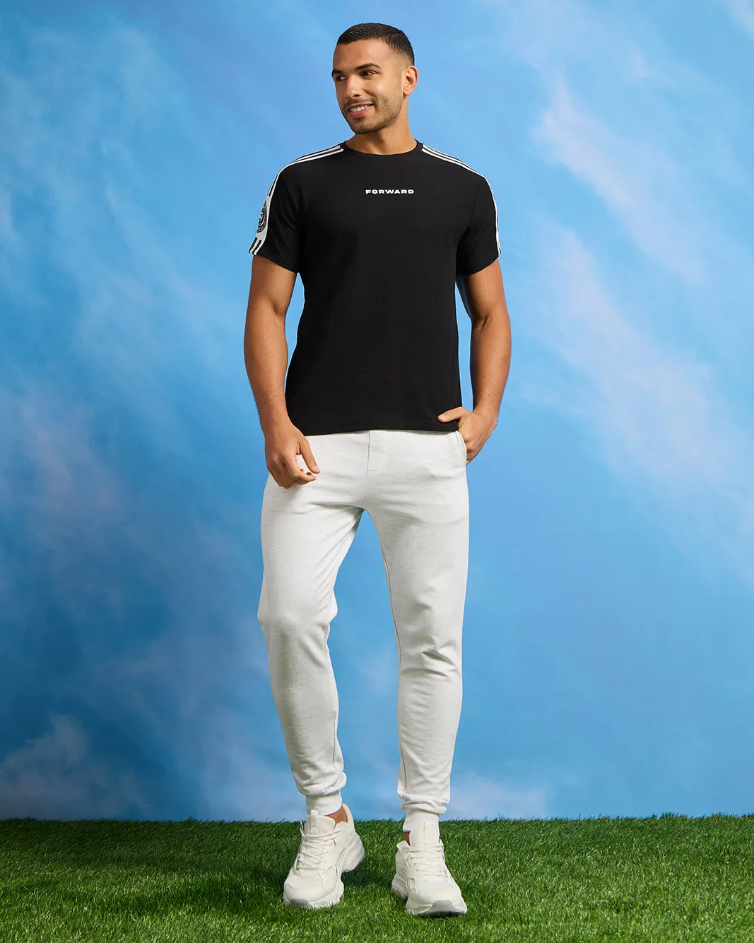 Men Black Pique Active T-Shirt sold by Redtag product image thumbnail 2