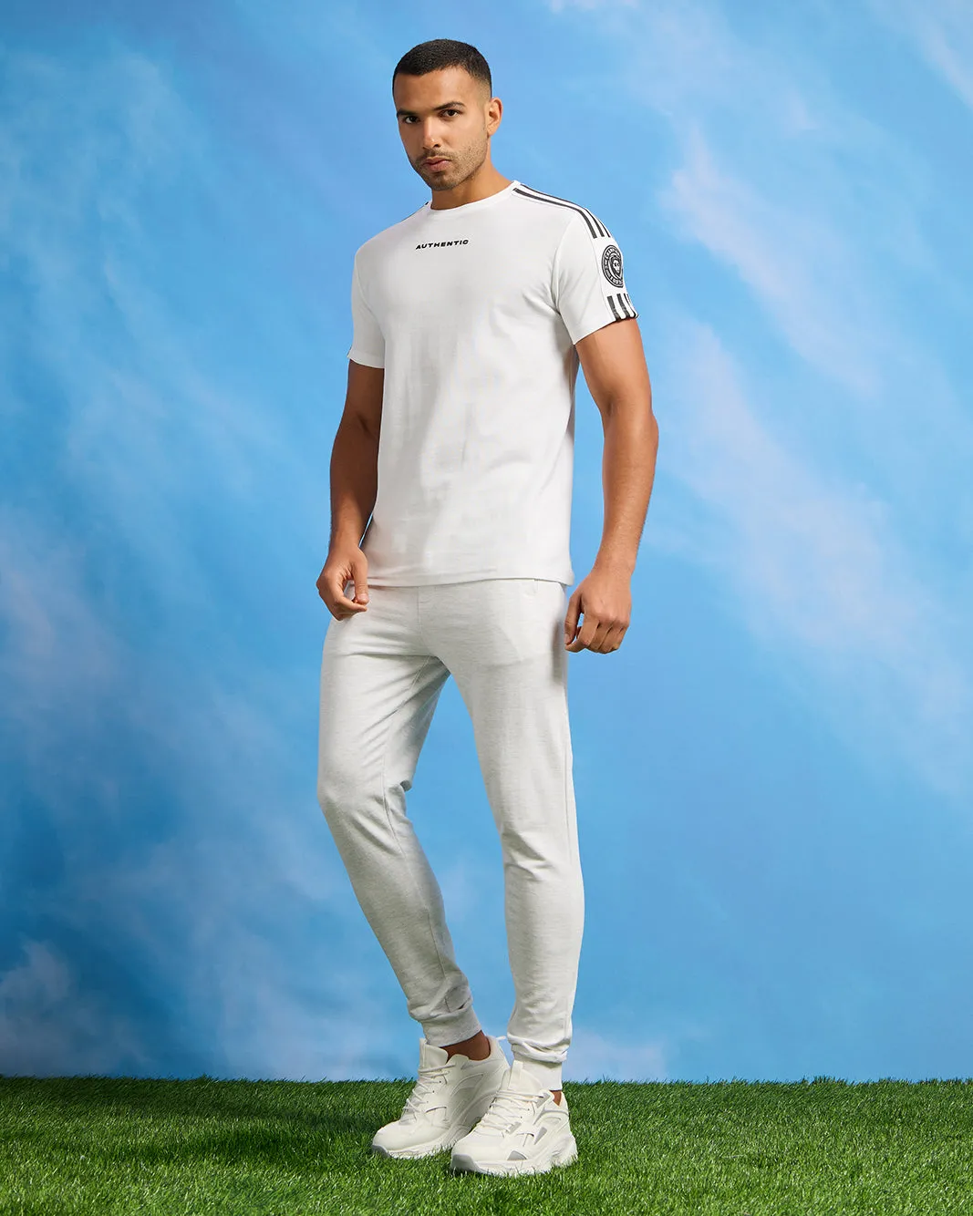 Men White Pique Active T-Shirt sold by Redtag product image thumbnail 2