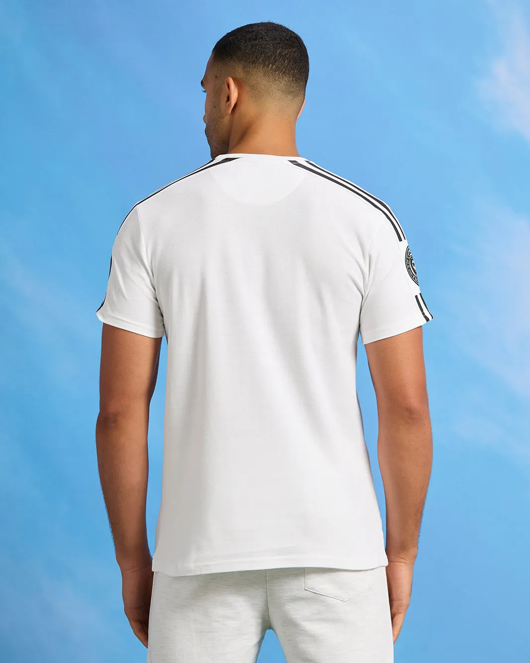 Men White Pique Active T-Shirt sold by Redtag product image thumbnail 3