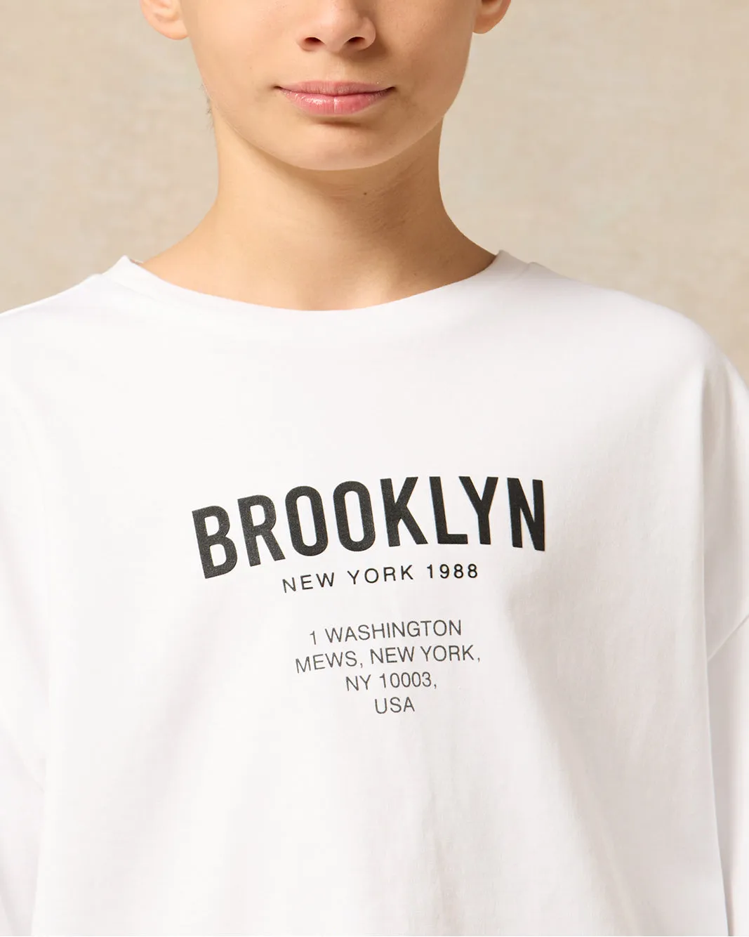 Senior Boys White Brooklyn New York 1988 Print Over Size T-Shirt sold by Redtag product image thumbnail 4